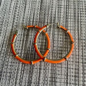 ENAMEL HOOP EARRINGS